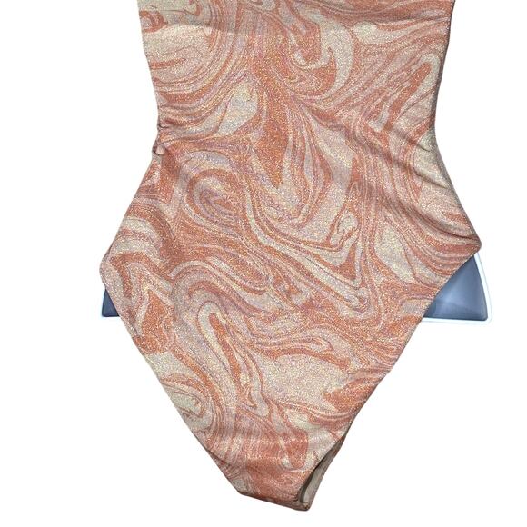 NEW L*Space Phoebe One-Piece One Shoulder Cut Out Swimsuit Orange Women 4 NWOT - Picture 10 of 13